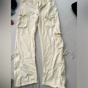 White cargo pants